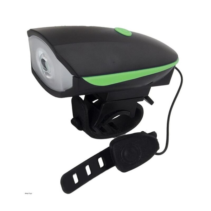 Εμπρόσθιος Φωτισμός Ποδηλάτου 250lm με Κόρνα